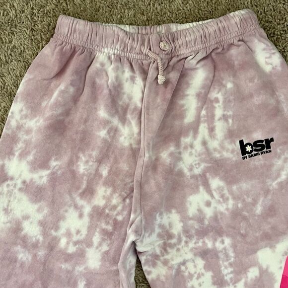 By Sami Ryan Pink & White Tie Dye Graphic Print Sensitive Sweatpants SZ S BNWOT - Picture 5 of 11
